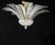 Glass Vintage Palmette Pendant Light in Crystal Glass with Gold Thread, 1985 For Sale - Image 7 of 14