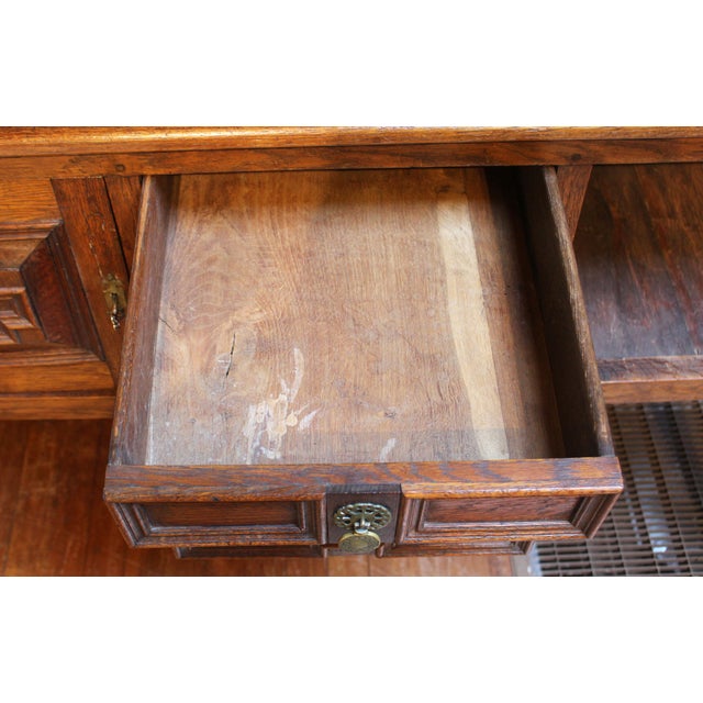 Circa 1860-80 English Queen Anne Style Oak Dresser For Sale - Image 11 of 16