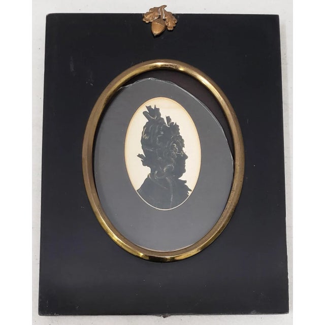 Late 19th Century Antique "Sisters" Hand Cut & Embellished Silhouettes 19th Century - a Pair For Sale - Image 5 of 11