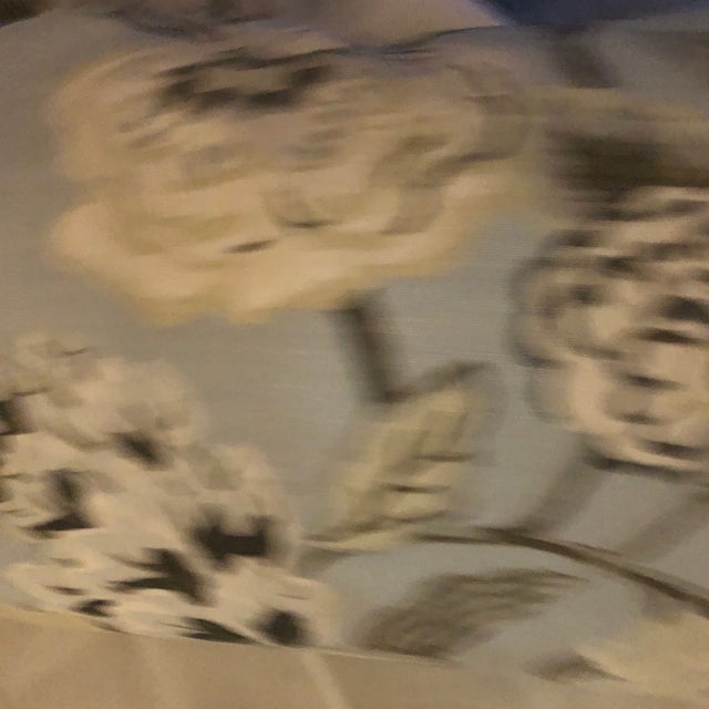 Boho Chic Schumacher Blue Fabric Bolster For Sale - Image 3 of 10