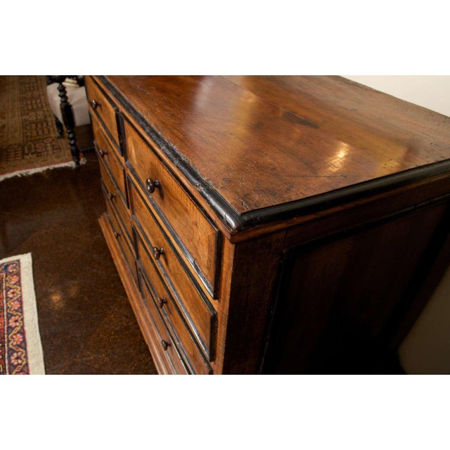 Brown Tuscan Walnut Commode With Ebonized Detail Circa 1780 For Sale - Image 8 of 9