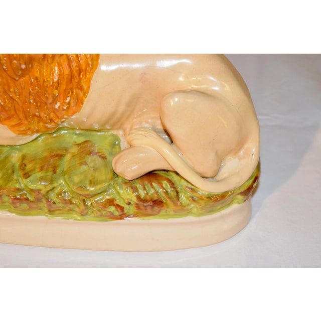 Gold 19th C Staffordshire Lions - a Pair For Sale - Image 8 of 12