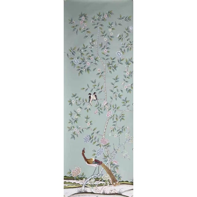 If you love the look of De Gournay wallpaper but not the price, this is for you. Mint Green Chinoiserie Floral & Bird...