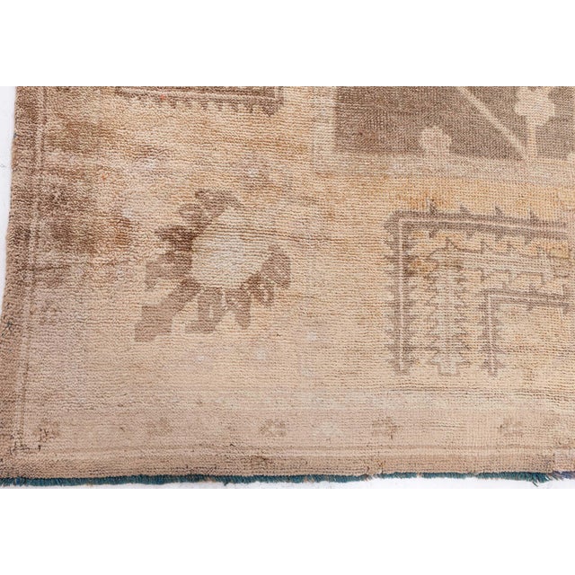 Antique Turkish Oushak Rug For Sale - Image 10 of 12