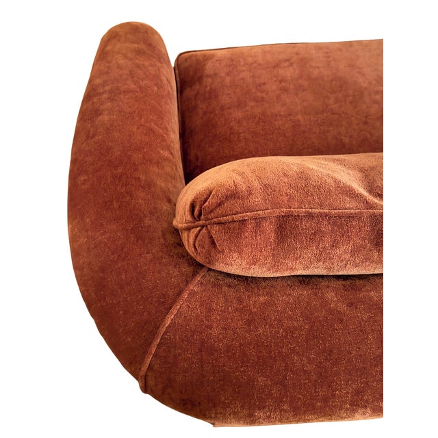 80's Curved Sofa in Style of Vladimir Kagan Directional For Sale In Los Angeles - Image 6 of 10