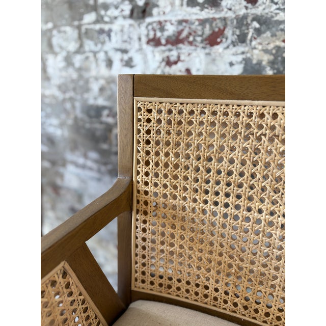 Wood and Cane Bar Stools (Set of 3) For Sale - Image 10 of 13