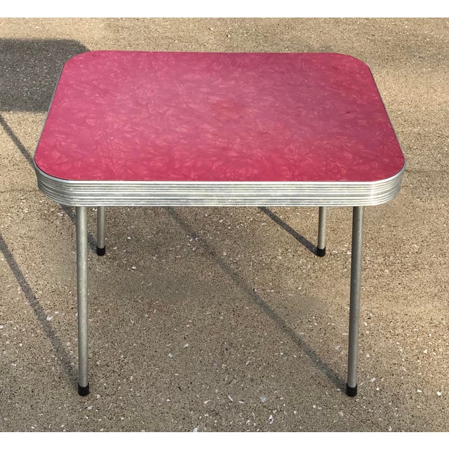 Child’s Red Formica Top Kitchen Table Chairish