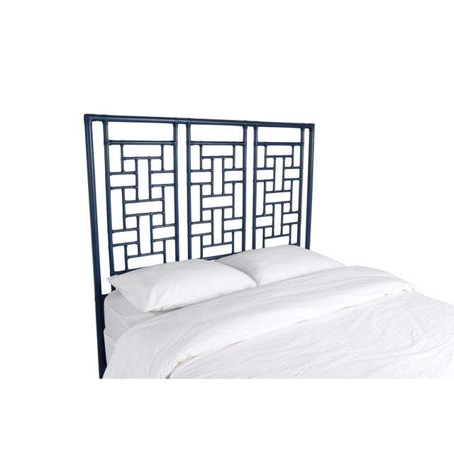 This headboard features classic Rattan design in a geometric pattern. Constructed of solid rattan and hand bound with...