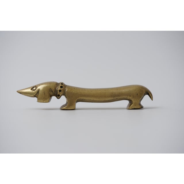 Vintage Brass Bottle Opener in the Shape of a Dachshund by Walter Bosse for Herta Baller, 1950s For Sale - Image 10 of 10