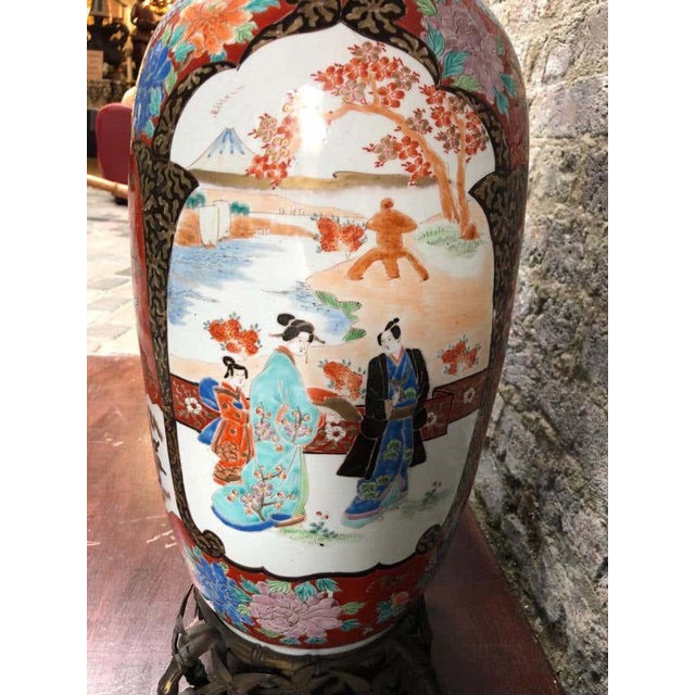 19th Century Japanese Meiji Imari Porcelain Vases, Set of 2 For Sale - Image 9 of 14