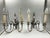 Chandelier and Wall Sconces in Silver and Crystal Glass, 1940s, Set of 3 For Sale - Image 13 of 18