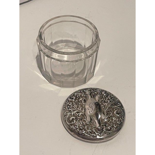 Glass Bottle with Sterling Silver Top, Late 19th Century For Sale In Savannah - Image 6 of 8