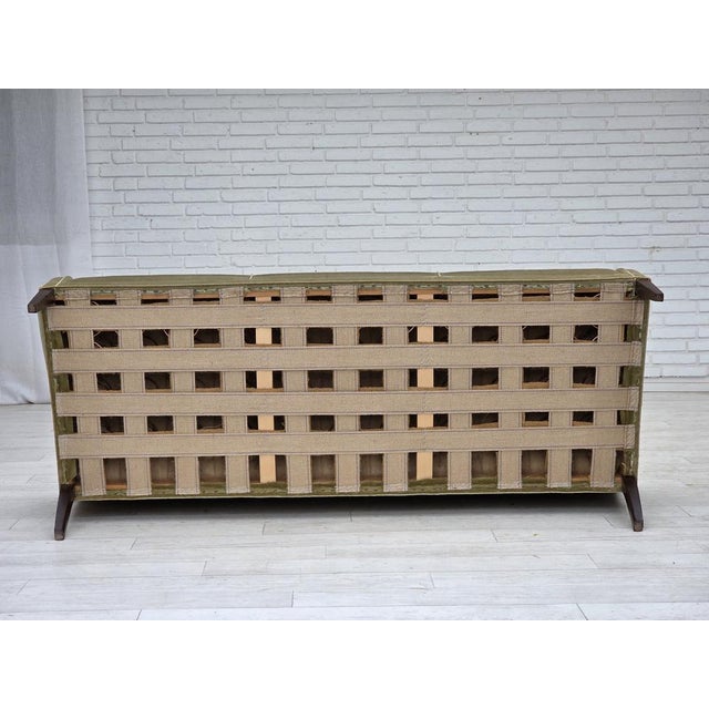 Danish 3-Seater Sofa in Light Green Velour, 1960s For Sale - Image 18 of 18