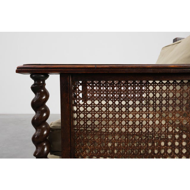 Antique English Oak and Rattan Armchairs with Twisted Details, 1880, Set of 2 For Sale - Image 18 of 18