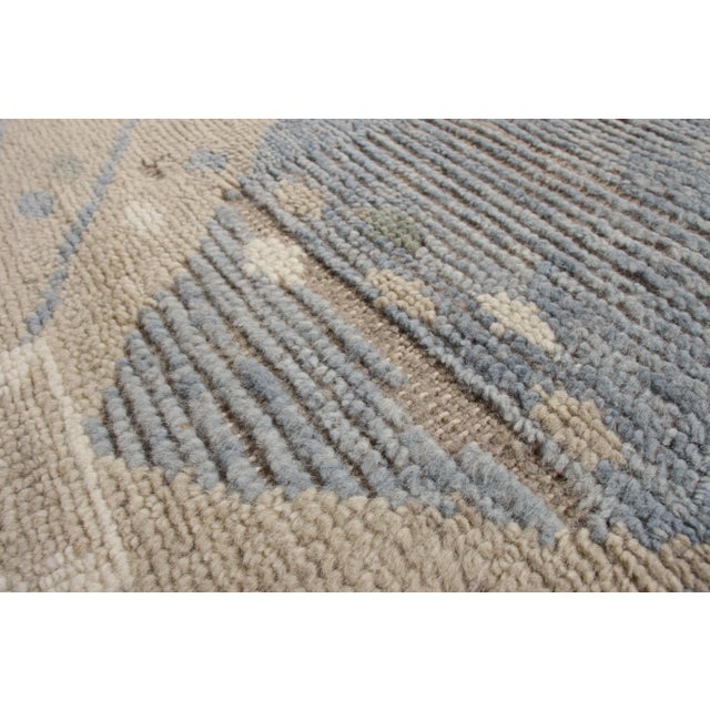 Rug & Kilim Rug & Kilim’s Scandinavian Style Rug in Green, Blue and Beige Geometric Pattern - 8x10 For Sale - Image 4 of 6