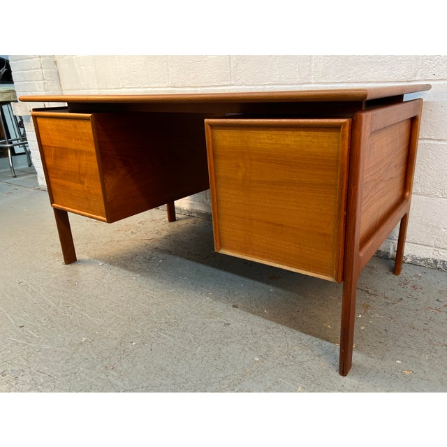 Mid-Century Teak Executive Desk by Art Furn of Denmark For Sale - Image 16 of 17
