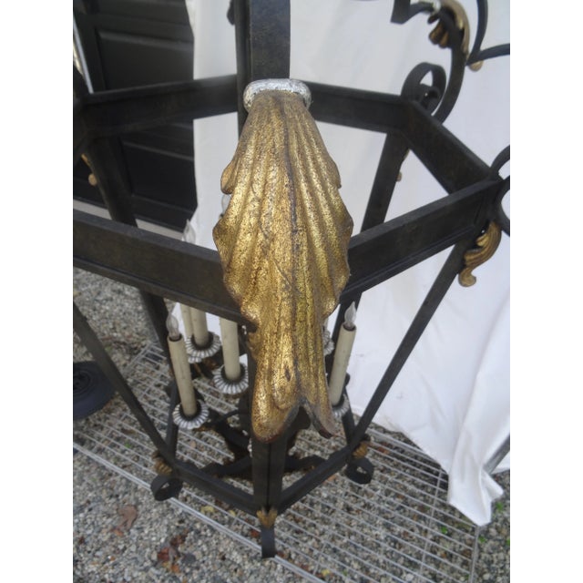 Massive Paul Ferrante Style French Iron Lantern For Sale In Los Angeles - Image 6 of 11