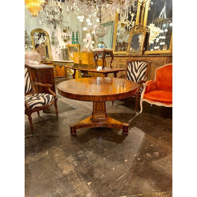 This 19th c. English Regency Mahogany Center Table exudes elegance and sophistication, adding a touch of antique charm to...