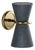 Regina Andrew Gable Sconce, Antique Natural Brass with Storm Blue Shade For Sale