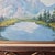VTG 85' Mountain Lake Landscape Painting on Canvas Signed Original 12x16" Framed For Sale - Image 15 of 16