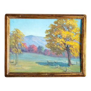 Early 20th Century American Impressionist Vibrant Pastel Colored Landscape Painting