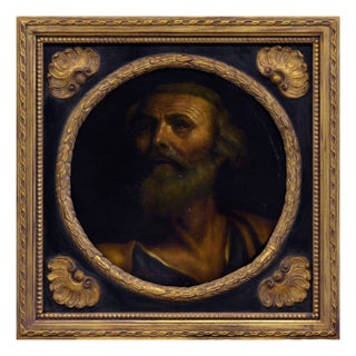 Neapolitan School Artist, Philosopher, 1600s, Oil on Canvas, Framed For Sale