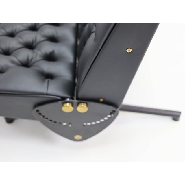 Adjustable Sofa Bed in Quilted Leather by Osvaldo Borsani for Tecno, 1970 For Sale - Image 15 of 18