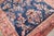 Persian Navy Sarouk Floral Accent Rug no. j5217 For Sale - Image 3 of 8