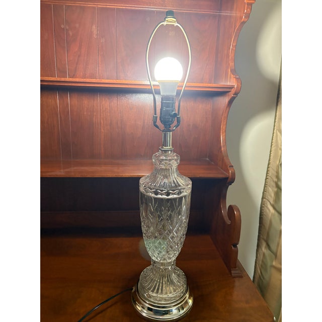 Late 20th Century Late 20th Century Pressed Glass Table Lamp For Sale - Image 5 of 6