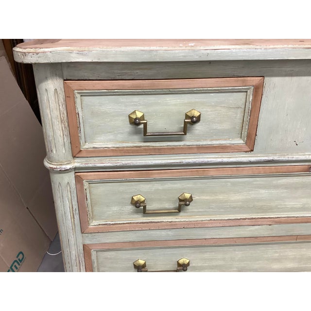 1950s French Louis XVI-style Painted Chest of Drawers For Sale - Image 5 of 11