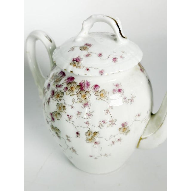 Gold Tea Service with Floral Decoration, France, 20th Century, Set of 2 For Sale - Image 8 of 11
