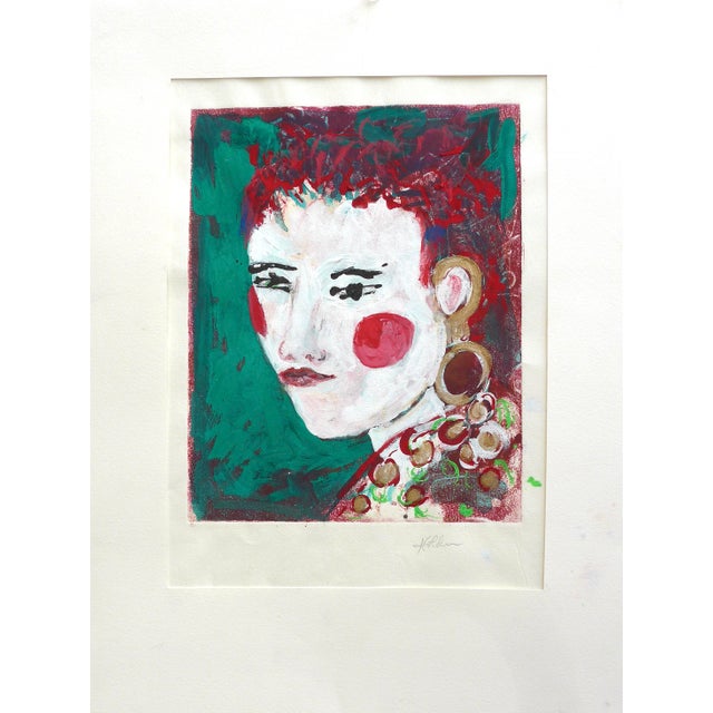 FREE Shipping: Portrait in pastel ink and gouache on French paper of a French lady. Artist Martha Holden was trained at...