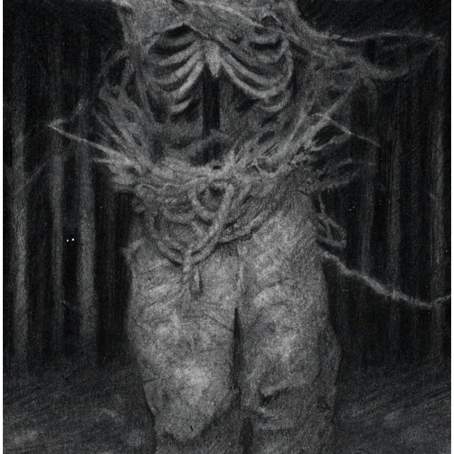 2010s Scarecrow by Timothy Von Rueden and Babs Webb | Powdered graphite on bristol depicting a scarecrow in a pumpkin field. For Sale - Image 5 of 5