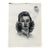 Vintage Black and White Charcoal Portrait Drawing of a Woman With Curled Hair For Sale
