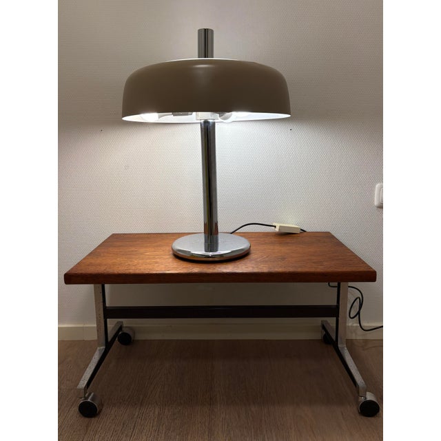 Beige Mushroom Table Light by Egon Hillebrand for Hillebrand Leuchten, 1970 For Sale - Image 10 of 10