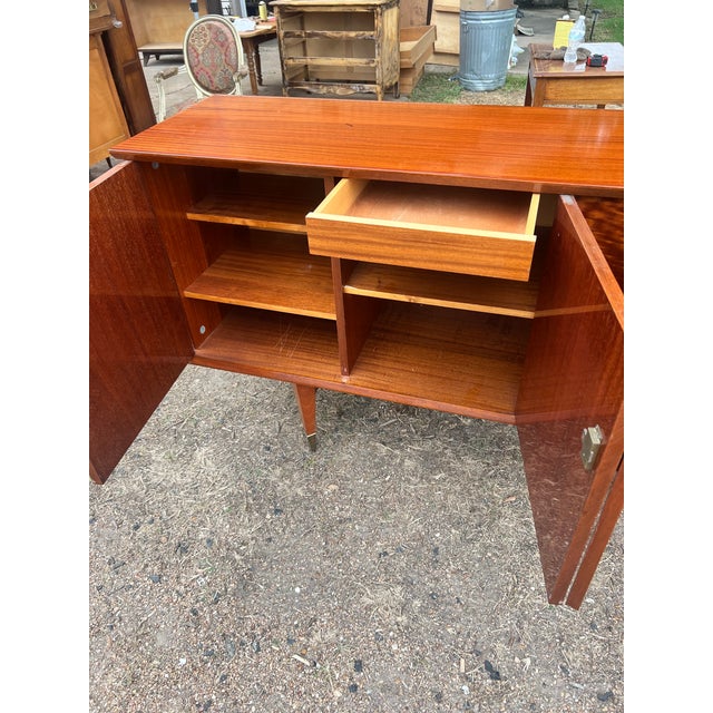 French Mid-Century Modern 1960's Mahogany Sideboard For Sale - Image 4 of 12