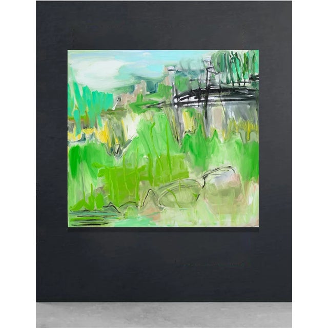 "Highlands" by Trixie Pitts Large Abstract Oil Painting on Linen For Sale In Nashville - Image 6 of 12