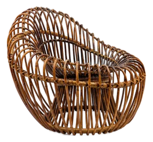 Armchair in Rattan and Bamboo by Janine Abraham & Dirk Jan Rol, 1950s