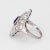 Antique Edwardian Sapphire Diamond Ring Vintage Platinum Long Plaque Jewellery size 5.5 For Sale - Image 4 of 6