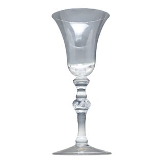 Tall Georgian Light Baluster Wine Glass, C1750 For Sale