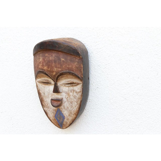 Charming Carved & Painted Kwele Mask For Sale - Image 9 of 11