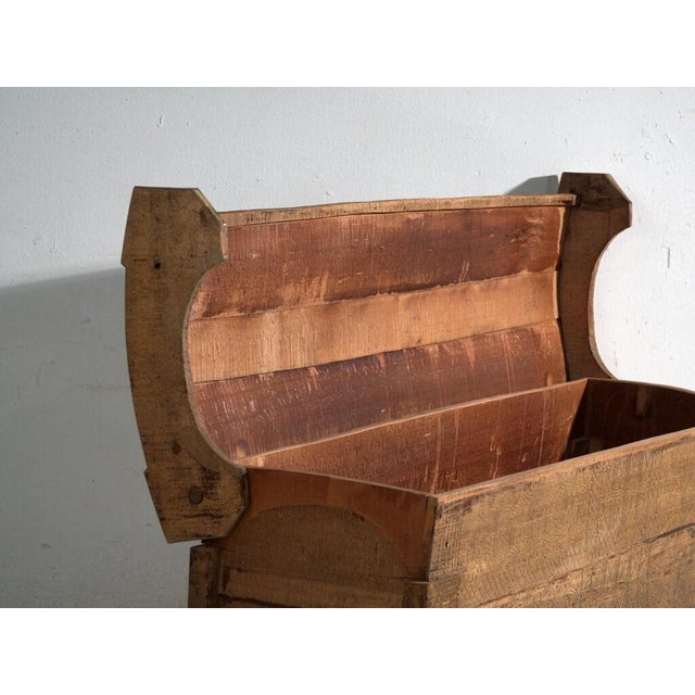 Antique Primitive Storage Bench in Wood, Central Europe, 1850 For Sale - Image 6 of 13