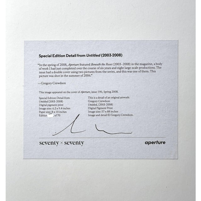 Contemporary Gregory Crewdson - Untitled (2003-2008), Signed (Archival Pigment Print on Paper) For Sale - Image 3 of 4