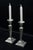 Early 20th Century Neo-Classical Adam Revival Silver-Plated Metal Candlesticks, Europe, Set of 2 For Sale - Image 4 of 13