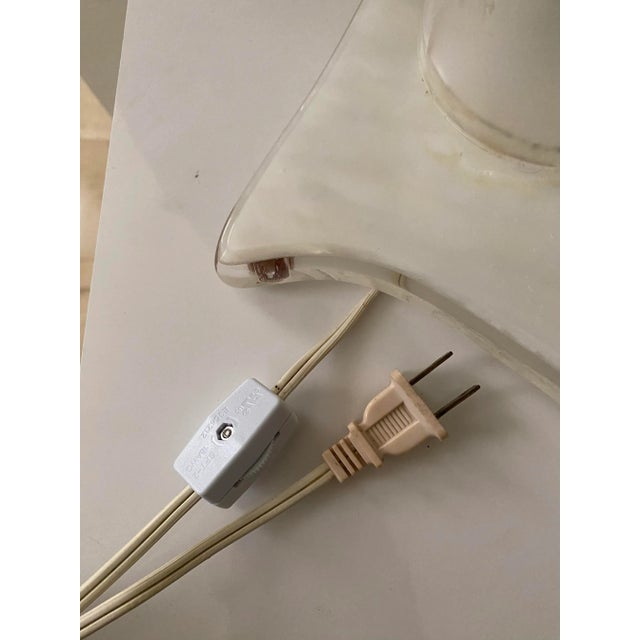 1980s Vintage Art Deco Rougier Style Shell Wing Table Lamp For Sale - Image 11 of 11