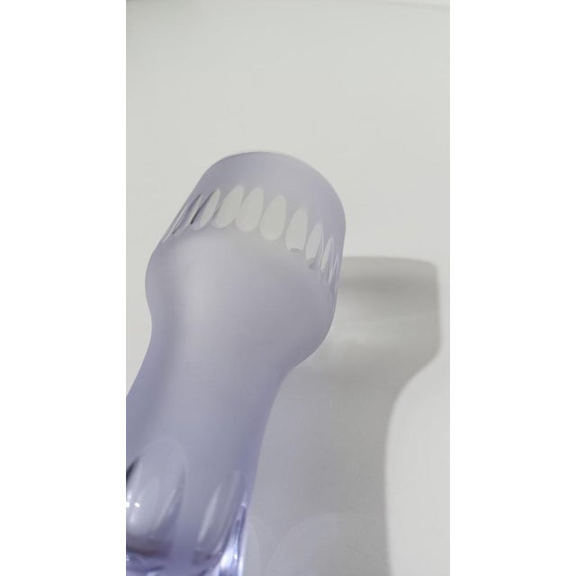 Long Space Age Drink Tumbler Glasses & Jug Set in Pale Lilac Frost Crystal, 1960s, Set of 7 For Sale - Image 15 of 18