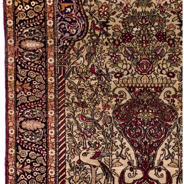 Antique Persian Tehran Rug 4’8" X 7’0" For Sale In New York - Image 6 of 6