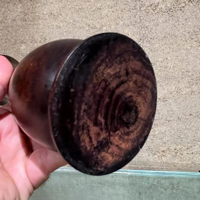 1970s Modernist Turned Wood Vase Palisander Rosewood For Sale - Image 4 of 8