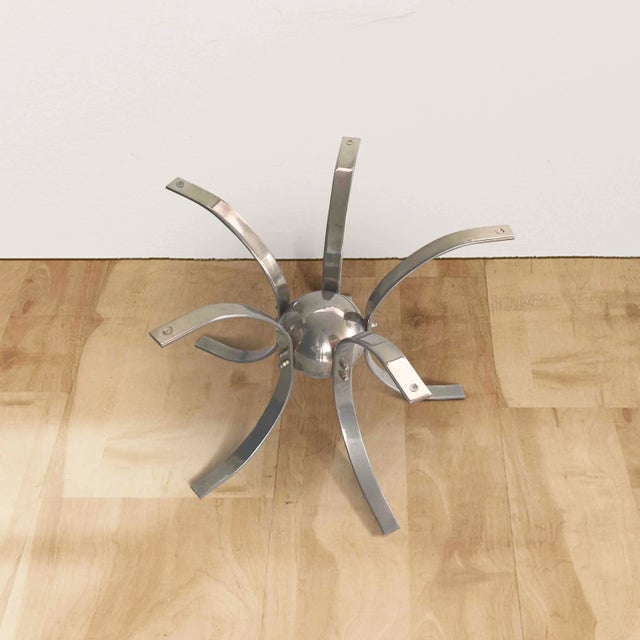 Space Age Coffee Table in Chrome and Smoked Glass, 1960s For Sale - Image 6 of 7