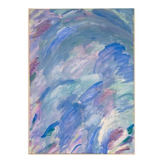 "Njord" Abstract Painting in Blue, Green, and Violet by Molly Frances For Sale